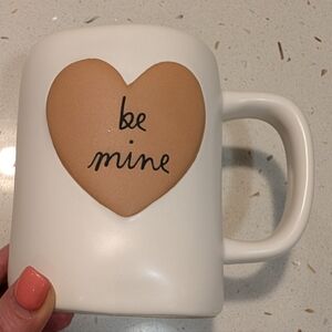 Rae Dunn White Mug with Tan Heart